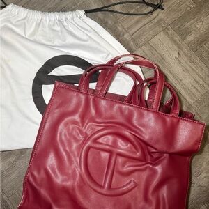 Medium Oxblood Telfar Shopping Bag